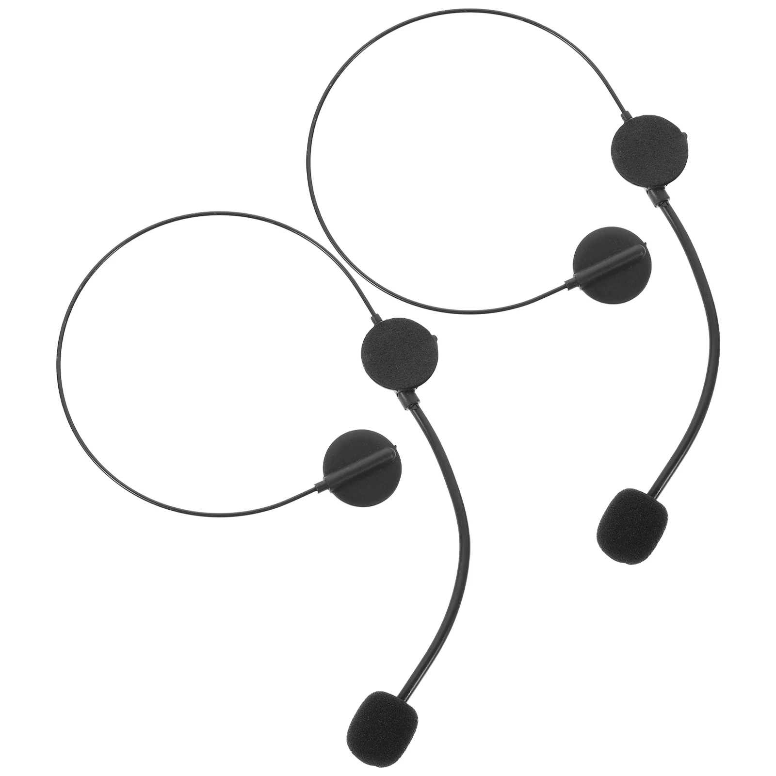 2 Pcs Toy Wireless Fake Headphone Props Toddler Child Microphone for Kids Singer Headsets Plastic