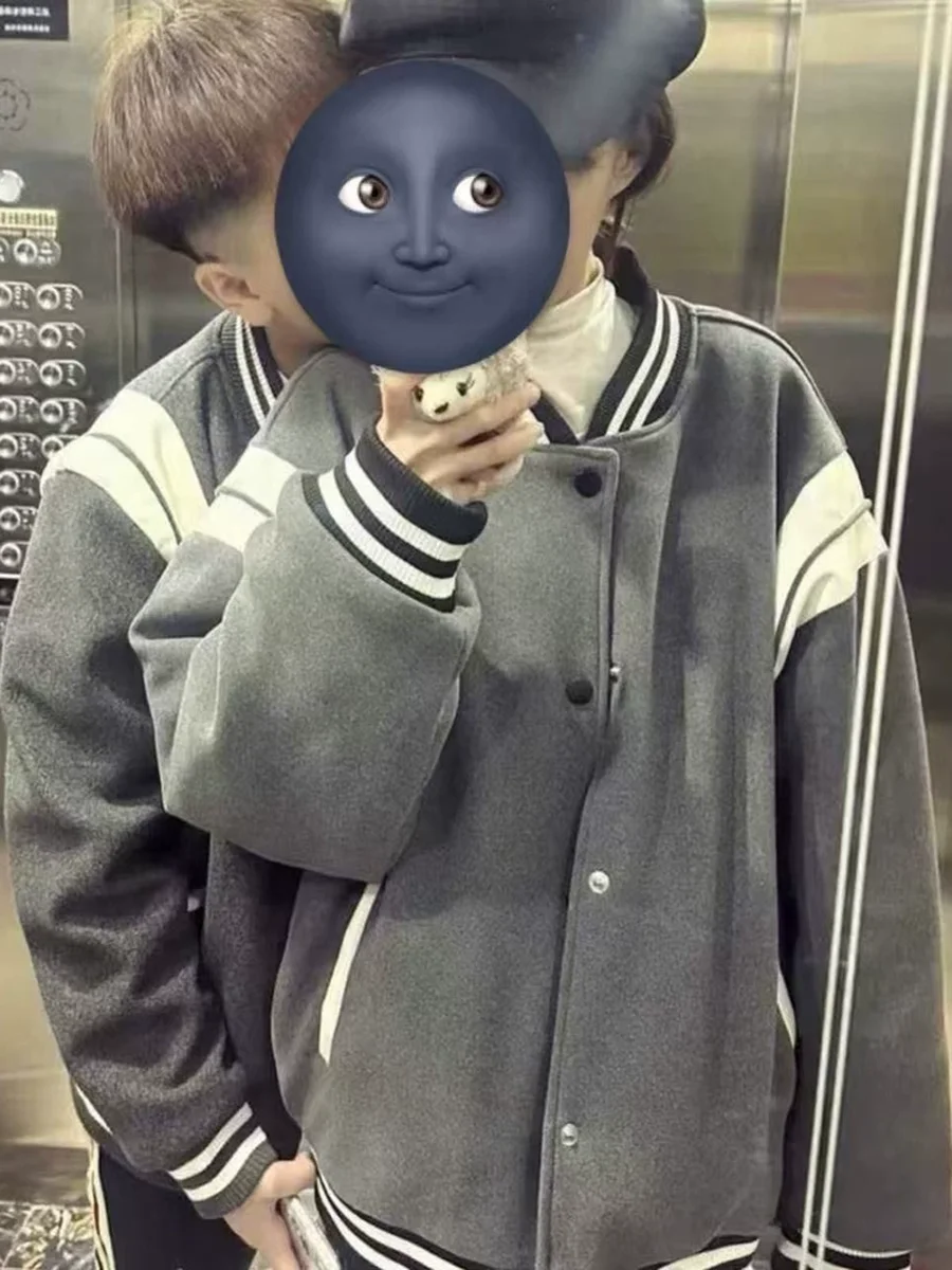 

Ретро-куртка в цветную полоску для мужчин, свободная бейсбольная куртка в университетском стиле, ветрозащитная верхняя одежда для пар, молодежный тренд, осень-зима