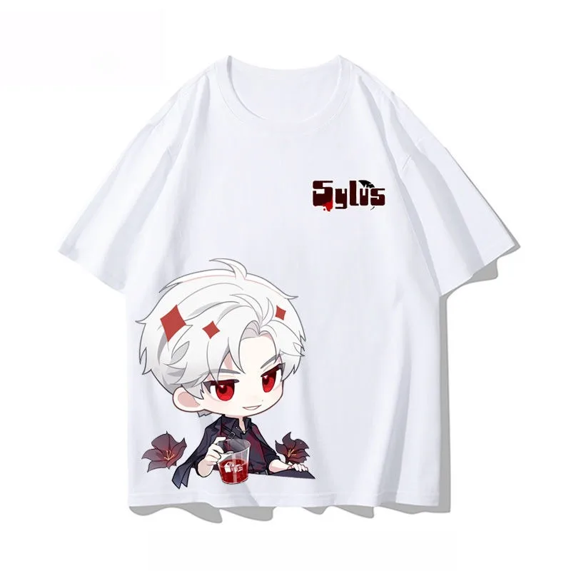 Anime Love and Deepspace Sylus Caleb Rafayel Cosplay CartoonShort Sleeves T-shirt Casual Tops Summer Men Women Anime Clothing