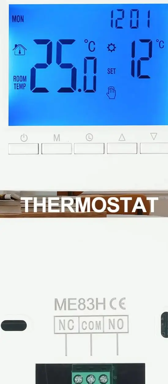 

Беспроводной Wi-Fi термостат для контроля температуры в помещении, для водяного/электрического напольного отопления, газовых котлов, с функцией контроля влажности, совместимый с Tuya, Alexa, Google.