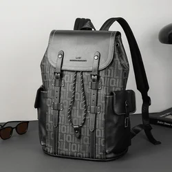 Fashion New Men's Backpack Business 15 inch Laptop Bags Large Capacity Outdoor Travel Backpack Casual Letter Print Backbags Male