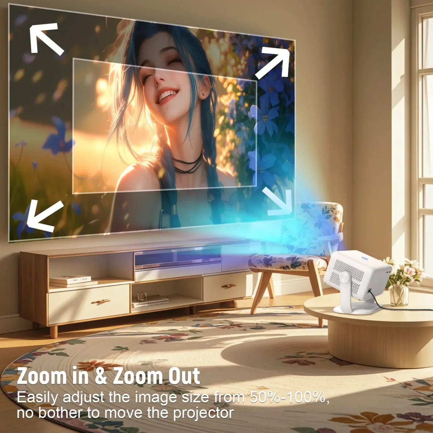 

TP350 Netflix Certification Projector 4K Android 13 Native Wifi6 BT5.2 1080P 650ANSI Portable Projector Auto Keystone Correction