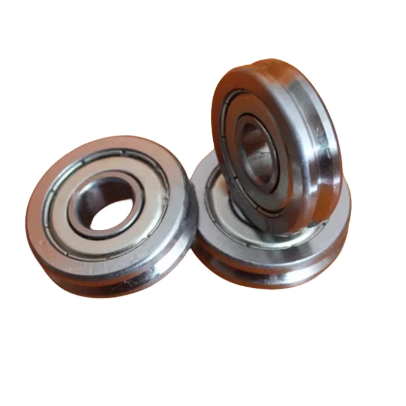 10pcs  V6000ZZ  V6000 V grooved straightener guide wheel bearings A1001 2Z  V90  10*30*8 mm pulley bearing V groove width 3.5 mm