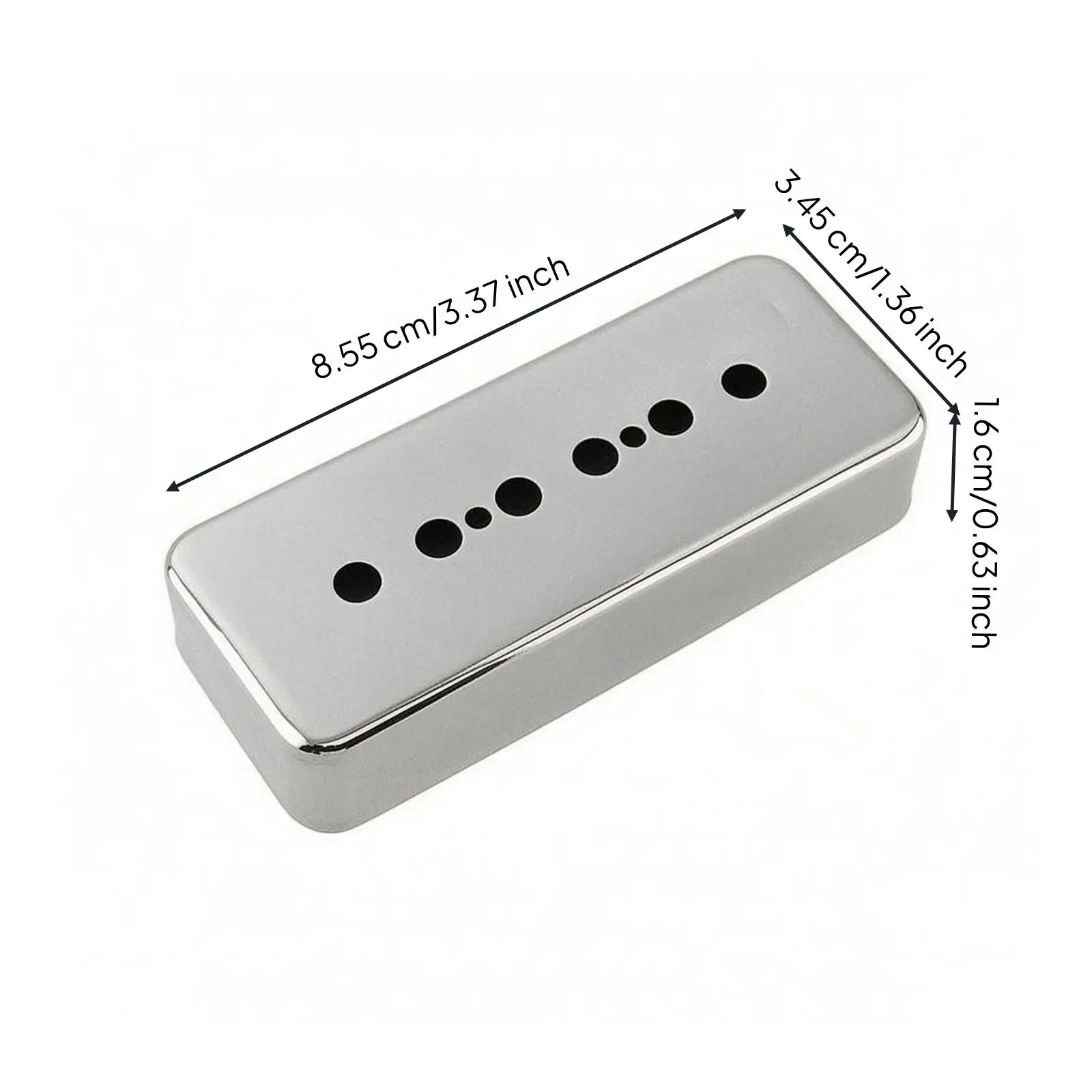 Smooth Silver Tone P90 Style String Pickup Cover Electric Guitar Pickup Module for Organized Install