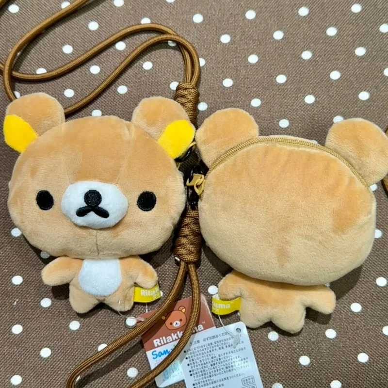 12 センチメートルリラックマランヤードぬいぐるみ小銭入れ財布漫画ビッグヘッドコリラククマ素敵なポータブル収納ジッパーバッグクリエイティブギフト