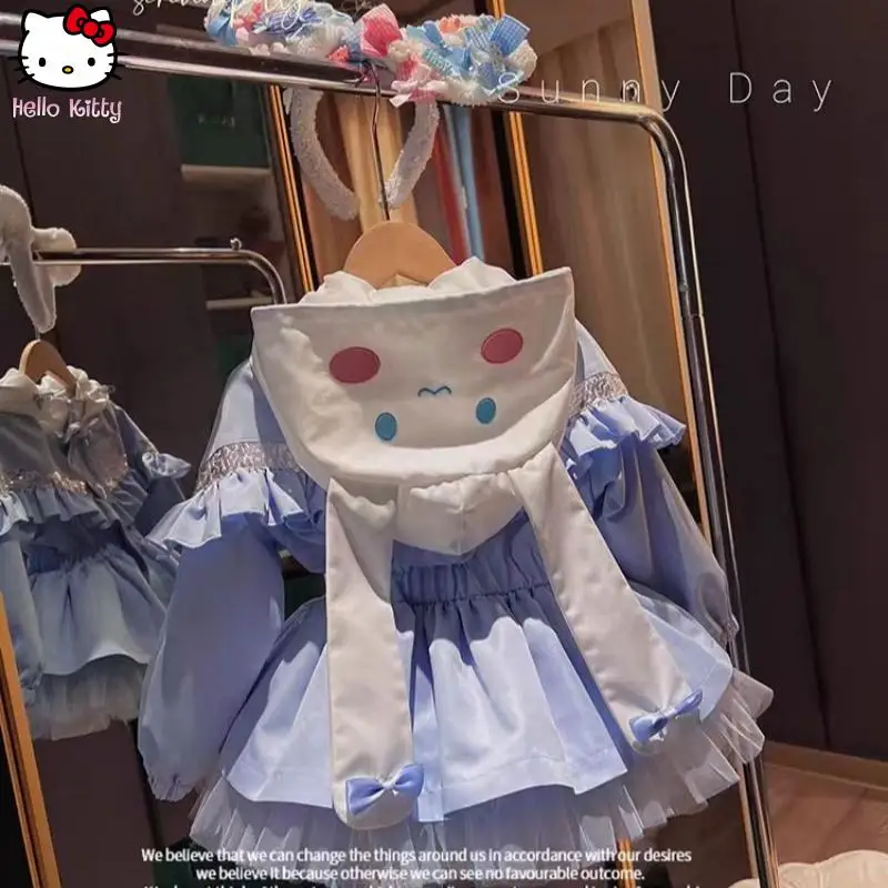 kawaii-kuromi-girl-jacket-autumn-new-cinnamoroll-cartoon-fashion-embroidery-kids-coat-retract-waist-hooded-sweet-outdoor-jackets