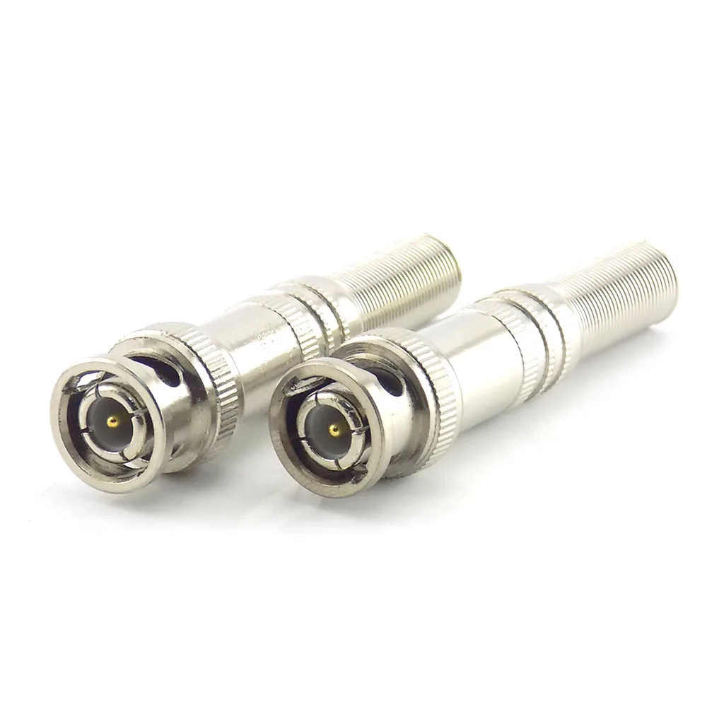 2/10pcs ขั้วต่อ BNC ชาย JACK COAXIAL RG59 Twist ฤดูใบไม้ผลิอะแดปเตอร์ Twist-ON BNC ชายกล้องวงจรปิดวิดีโอกล้องอุปกรณ์เสริม C3