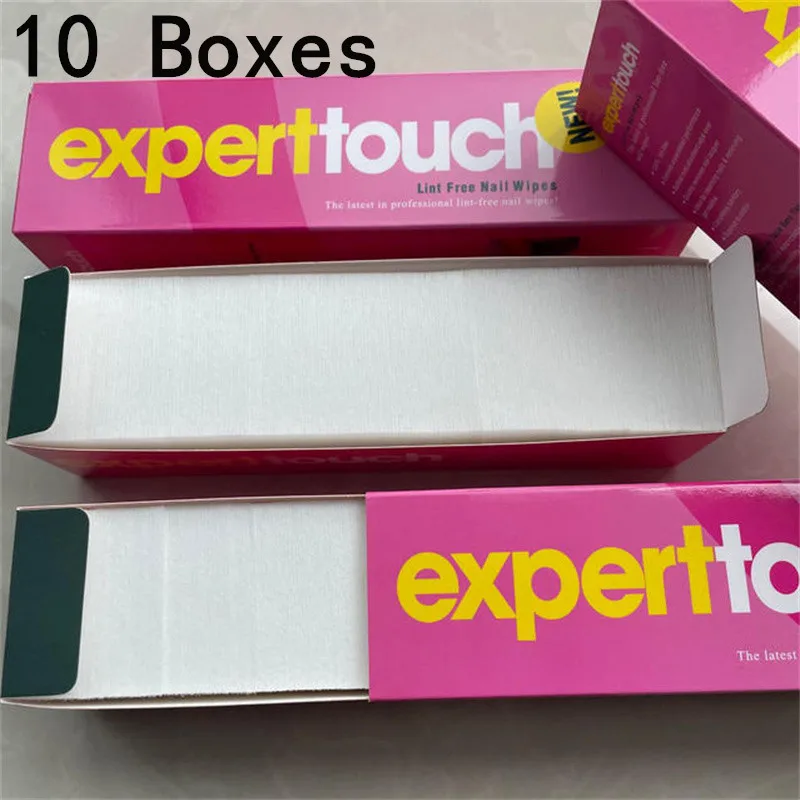 전문가용 면 패드 네일 와이프 린트 프리 네일 아트 젤 폴리쉬 리무버 1/2/5/10 박스 세트 화장품 청소용 면 패드