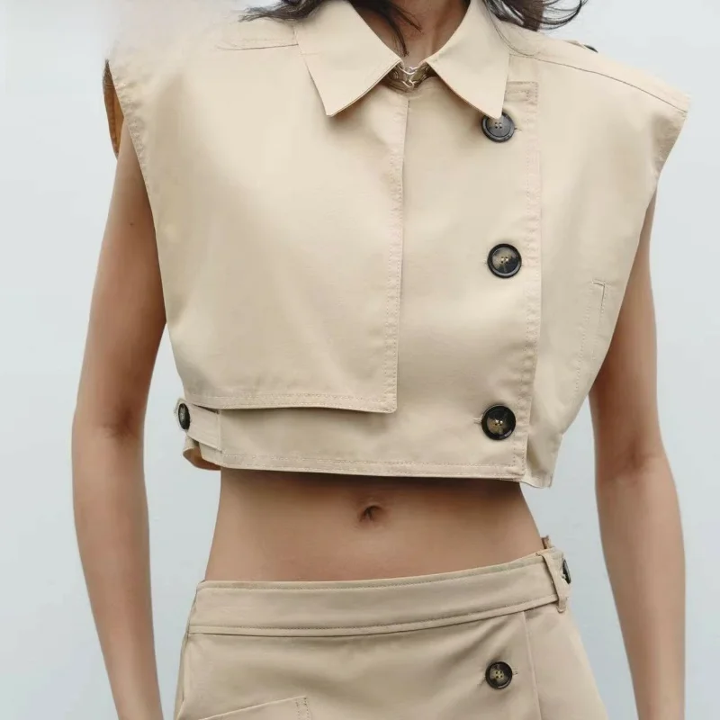 

Spring New Arrival Women's Casual Svel Collar Belt Decorated ort Top Skirt Pants Set Commute Sle Pure Color