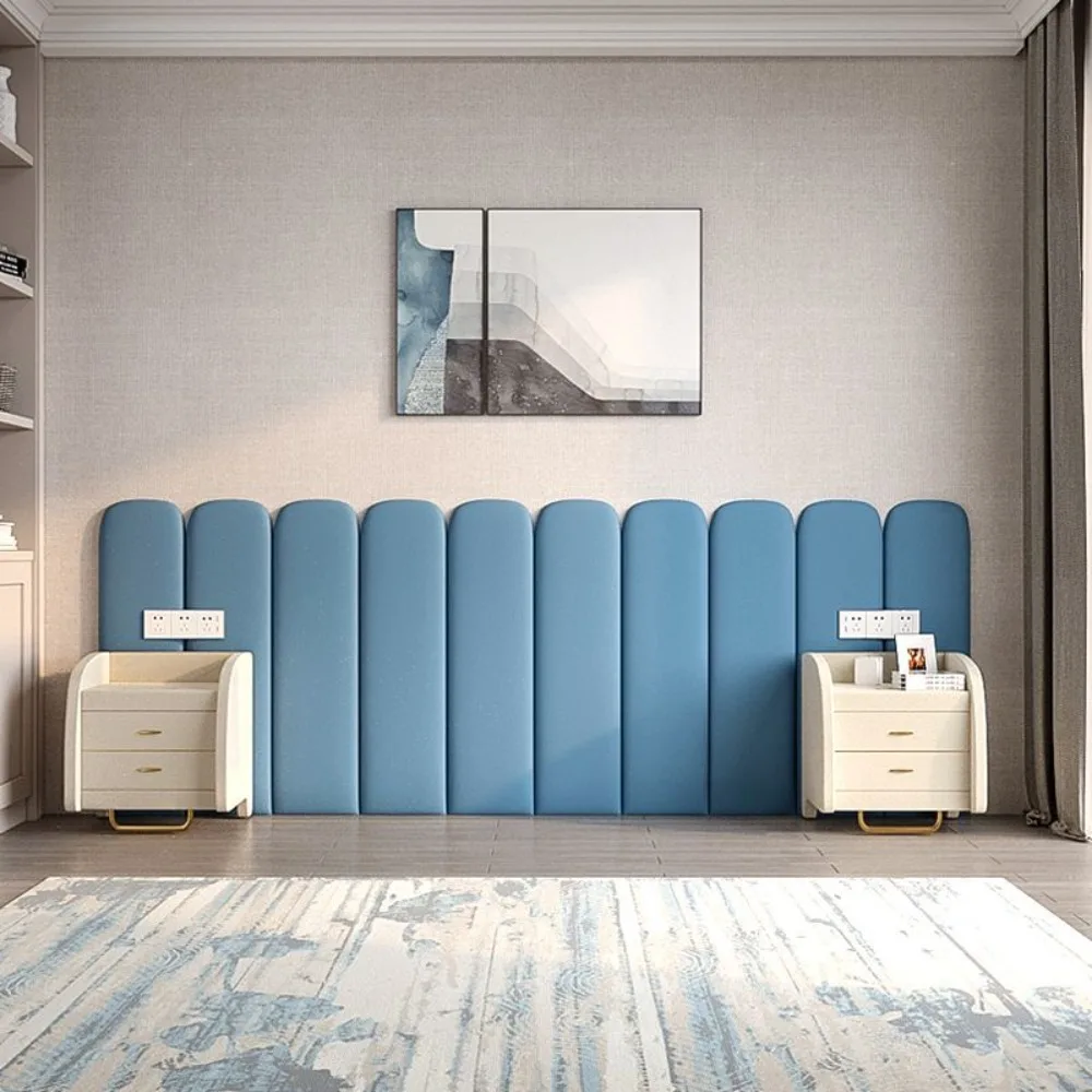 Oversized Combined Bed Headboard Solid Color 3d Wall Stickers Kids Room Living Room Hotel Anti-collision Headboards Wallboard