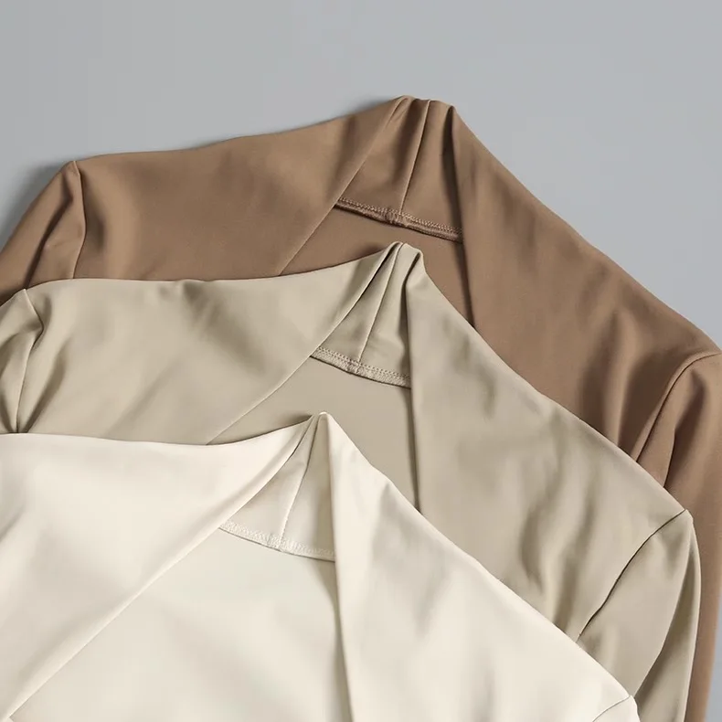 Fitness-Brustpolster-Sporttop für Damen, Langarm-Shirts, Pra Speed Up, kurze elegante Tanz- und Yoga-Kleidung, kleiner Taillenbund, Fitnessstudio – Detail 6
