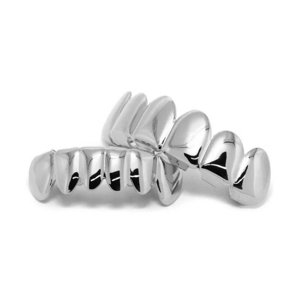 Modisches Set aus Oberteil und Unterteil mit Zahn-Grillz, bequem, glänzend, zahnmedizinische Grillz, einzigartig, langlebig, Halloween-Zahn, Hip-Hop-Stil – Detail 2