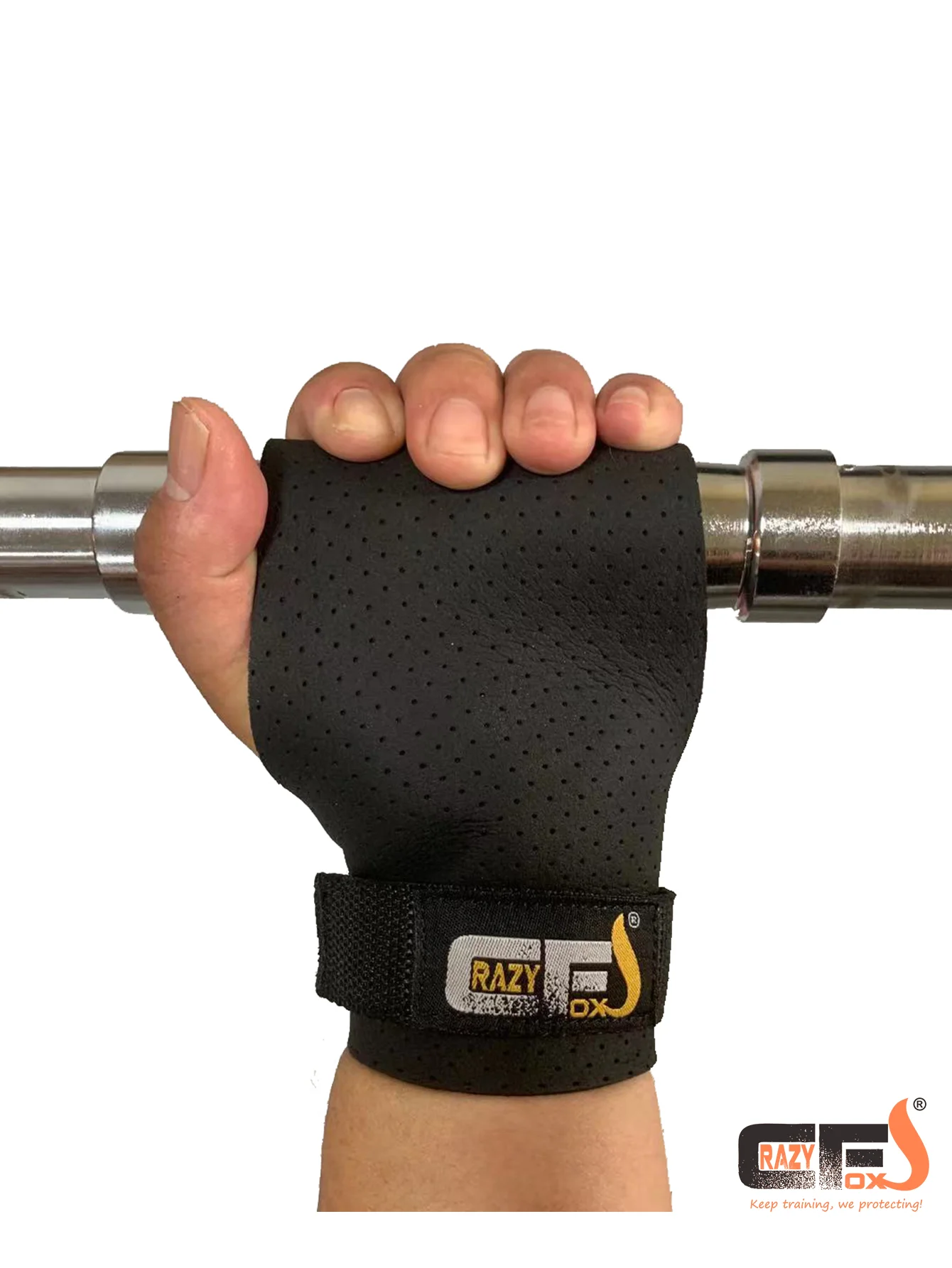 Calleras Crossfit / Agarraderas de gimnasia sin agujeros para los dedos Protectores de mano para Pull Ups, C2B, T2B, anillos