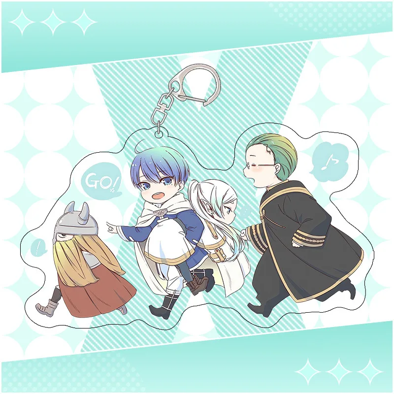 Frieren Anime Acrylic Keyring Model Cartoon Keychain Cosplaying Cute Backpack Pendant Accessories Fans Gift