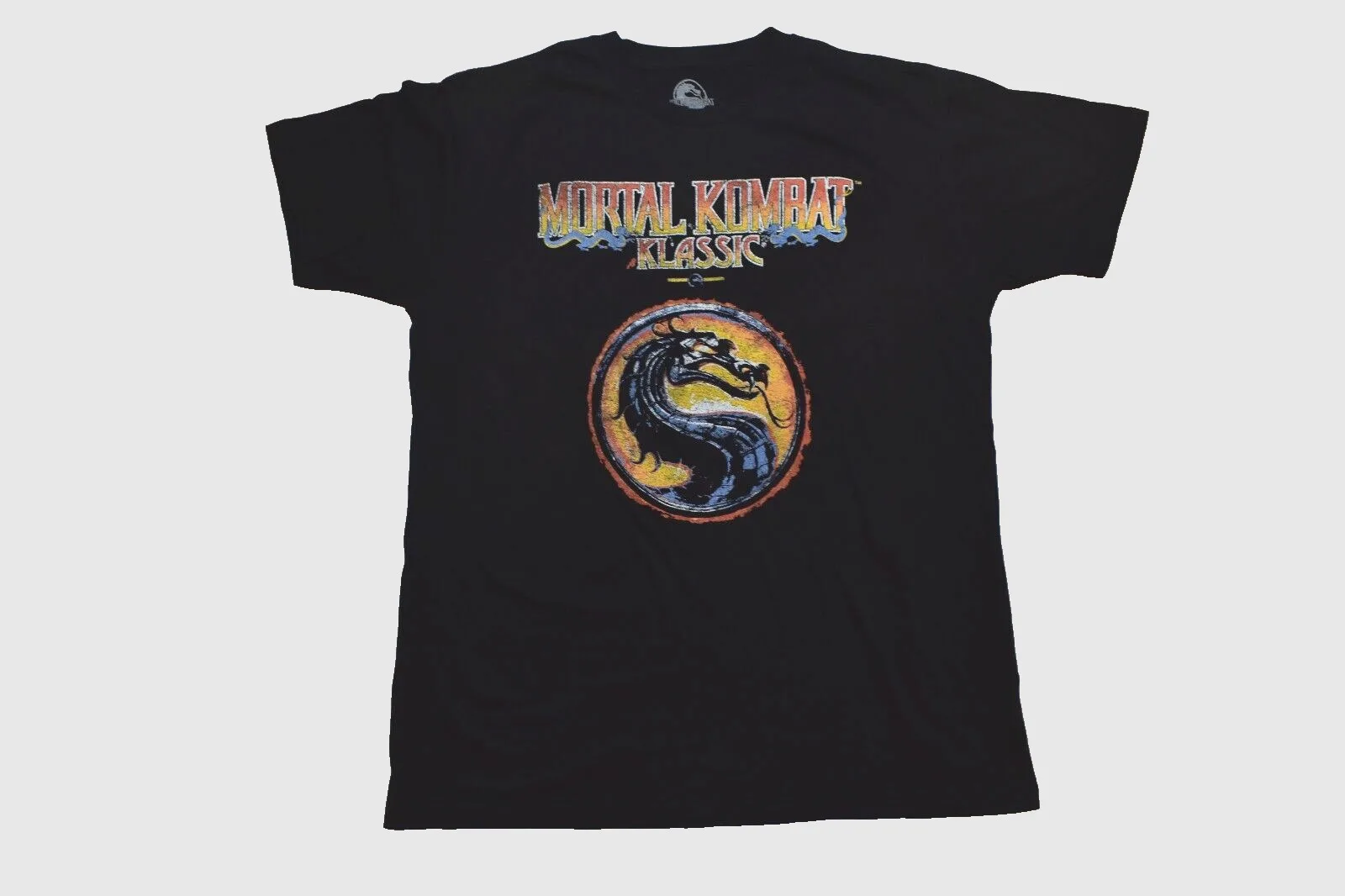 Mortal Kombat Mens Klassic Logo Black T Shirt New Large