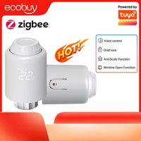 Tuya Smart Home Zigbee Thermostatic Radiator Valve Intelligent Thermostatic Valve Zigbee Gateway Smart TRV Alexa Google Home