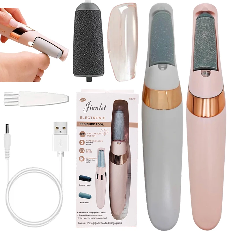 Professional Electric Foot Callus Remover, Rechargeable Electronic Foot File Pedicure Tool Kit, Foot Care for Dead Skin