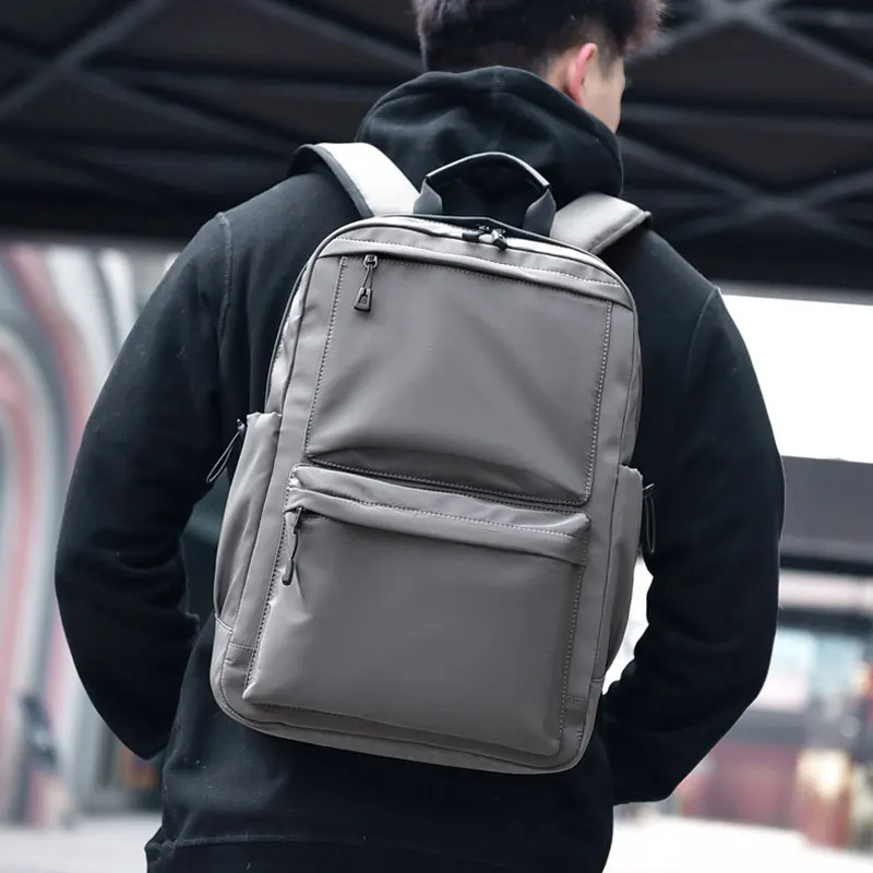 

High Quality Polyester Waterproof Men's Laptop Backpack Luxury Brand Designer Black Backpack for Business Urban Man Backpack