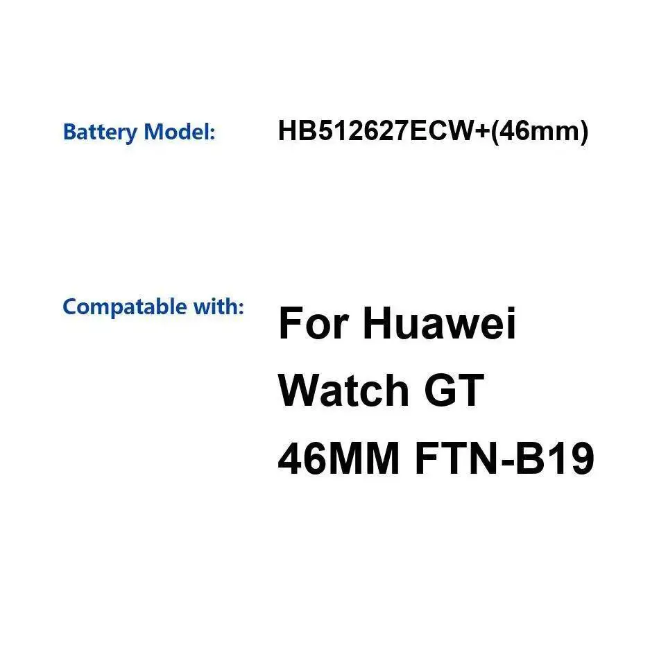 بطارية ساعة خفيفة الوزن 420 مللي أمبير في الساعة لهاتف هواوي GT 46 ملم Ftn-B19 HB512627ECW+ #1
