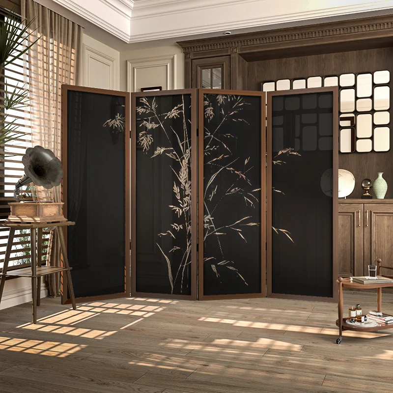 broken living room entrance bedroom blocking cafe club solid wood folding screen