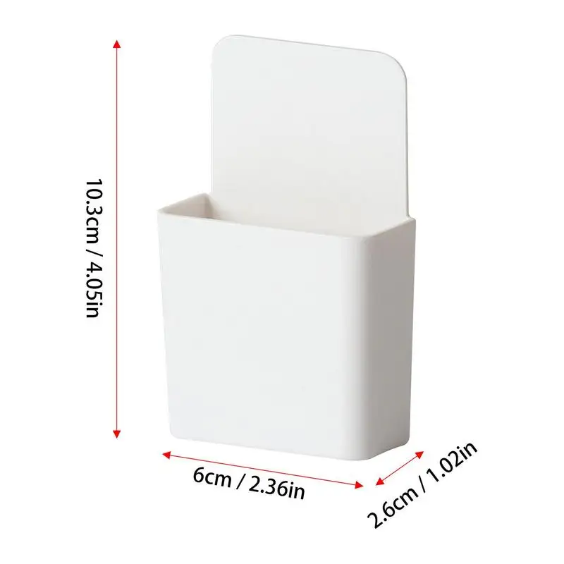 Wall Mounted Organizer Storage Box Remote Control Air Conditioner Storage Case Mobile Phone Plug Holder Stand