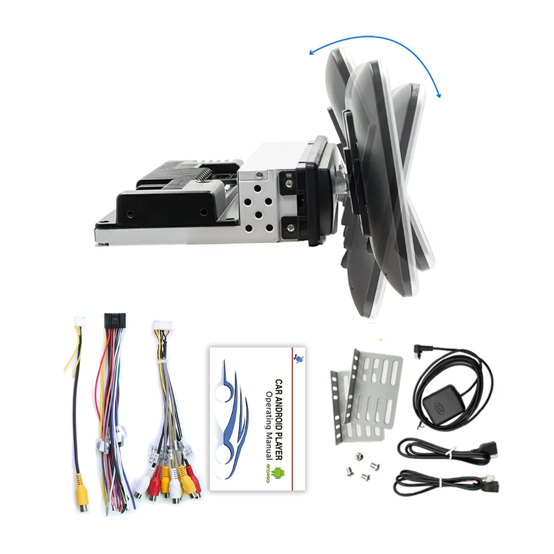 Автомобильный радиоприемник 1 Din, беспроводной Carplay, Android-автомат, Bluetooth, USB FM RDS, GPS-навигация, 10,1-дюймовый сенсорный экран Andorid Multimedia