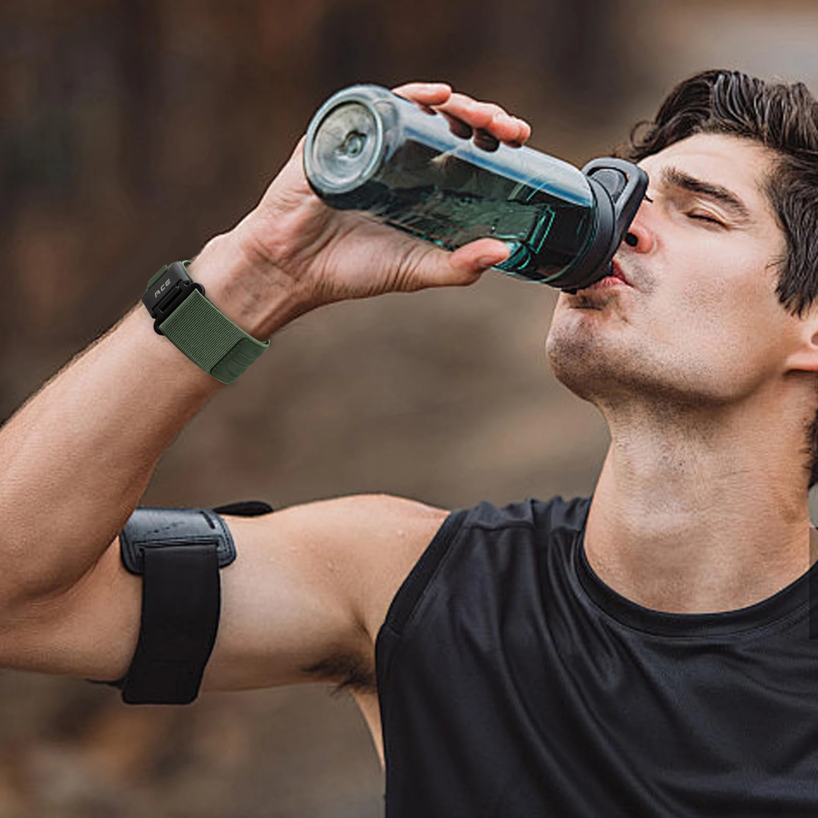 الحزام مناسب لساعة Samsung Galaxy Watch Ultra 47mm (2024/2025 موديل) حزام ساعة بإبزيم مغناطيسي من النايلون الرياضي للرجال #6