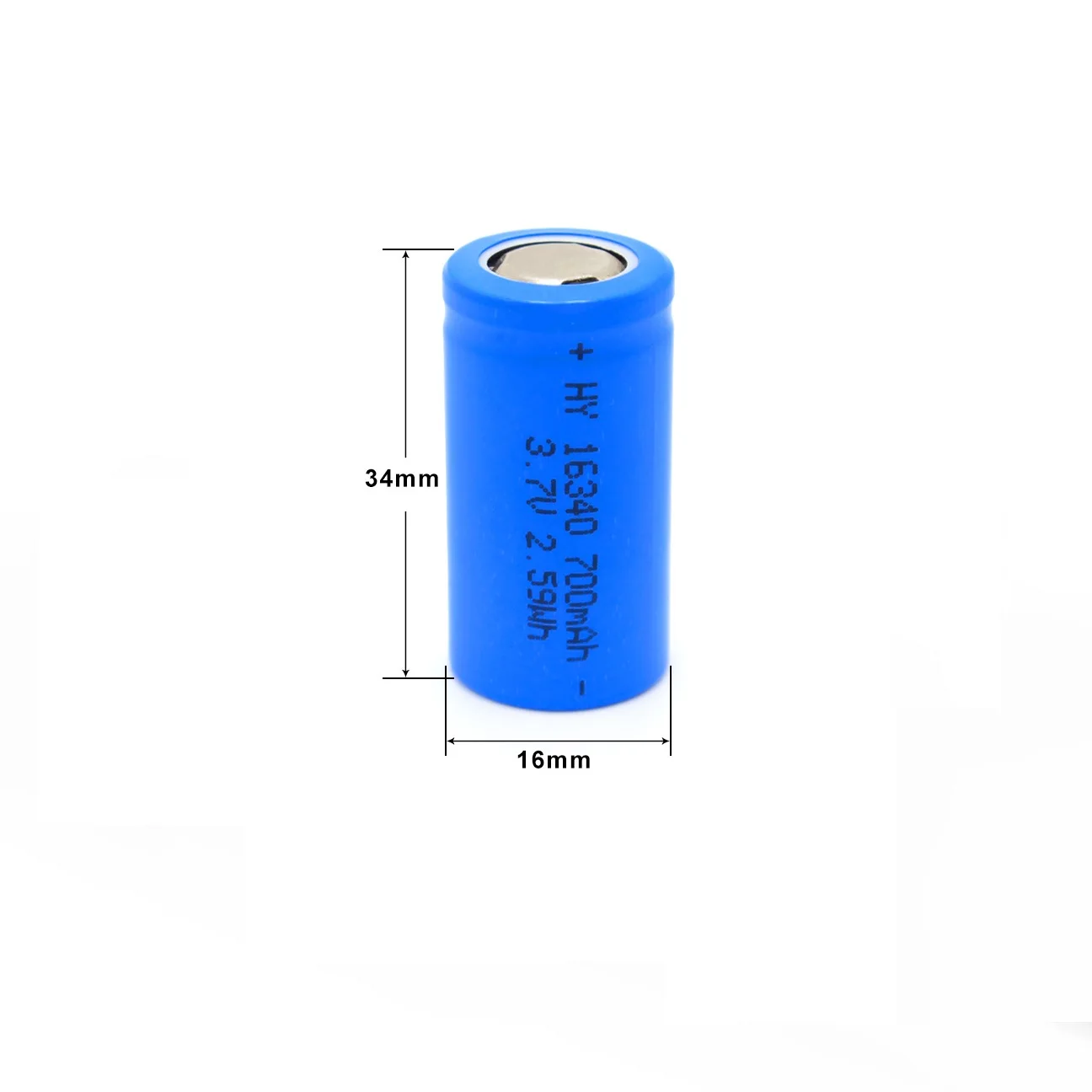 CR123A Battery For LED Flashlight Travel Wall Charger 16340 CR123A Battery 700mAh Rechargeable 3.7V Li-ion 16340 Batteries