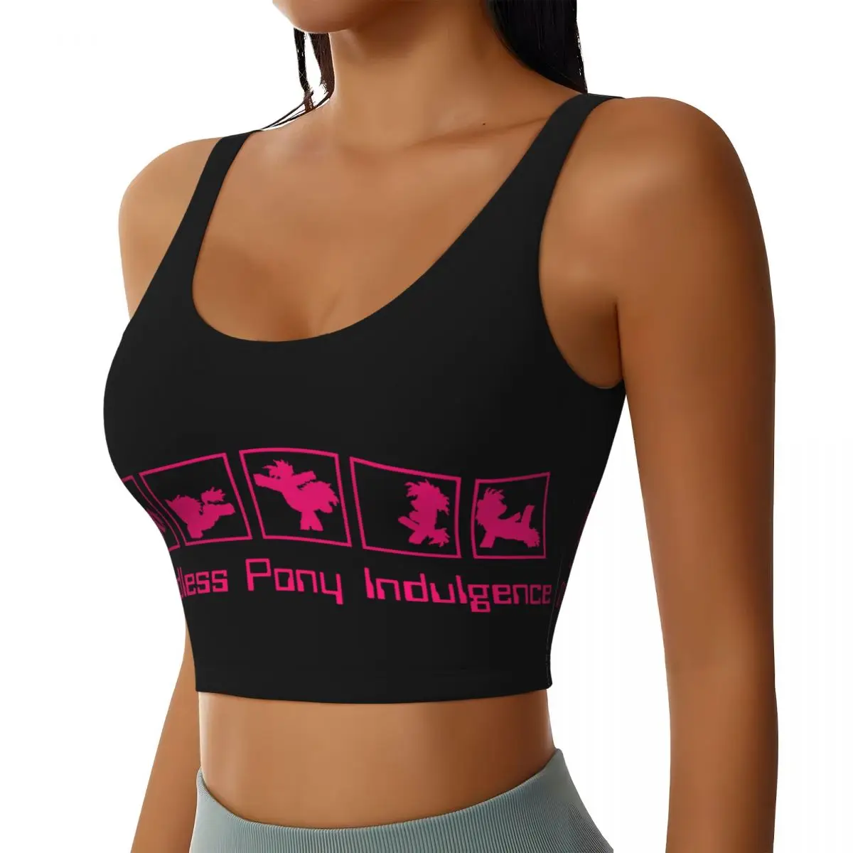 Custom Women Msi Mindless Hip Hop Punk Rock Self Indulgence Sports Bra Electro High Impact Gym Workout Yoga Crop Tank Tops