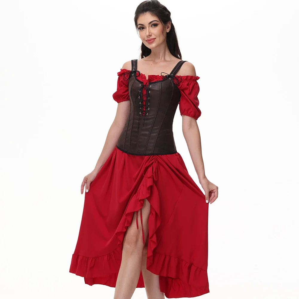 

Женский сексуальный жилет-бюстье с бретельками, коричневый корсет с завышенной талией, топ на шнуровке, винтажное нижнее белье, формирователь тела, готический корсет