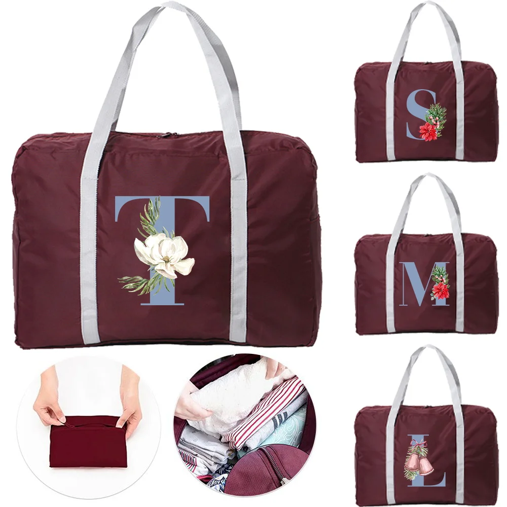 

Handheld Travel Bag Blue Pattern Printing Series Reusable Casual Portable Foldable Large Capacity Travel Business Duffel Bag
