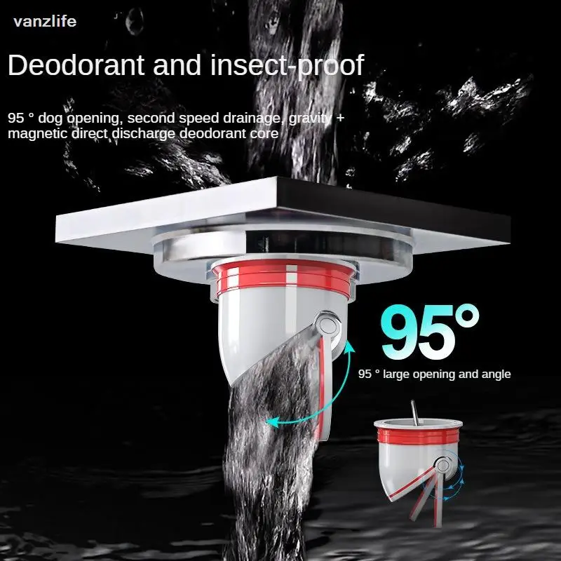 2PCS/ Deodorant Floor Drain Core Bathroom Straight Sewer Anti-Return Water Odor Filter Universal Fantastic Floor Drainer Cover