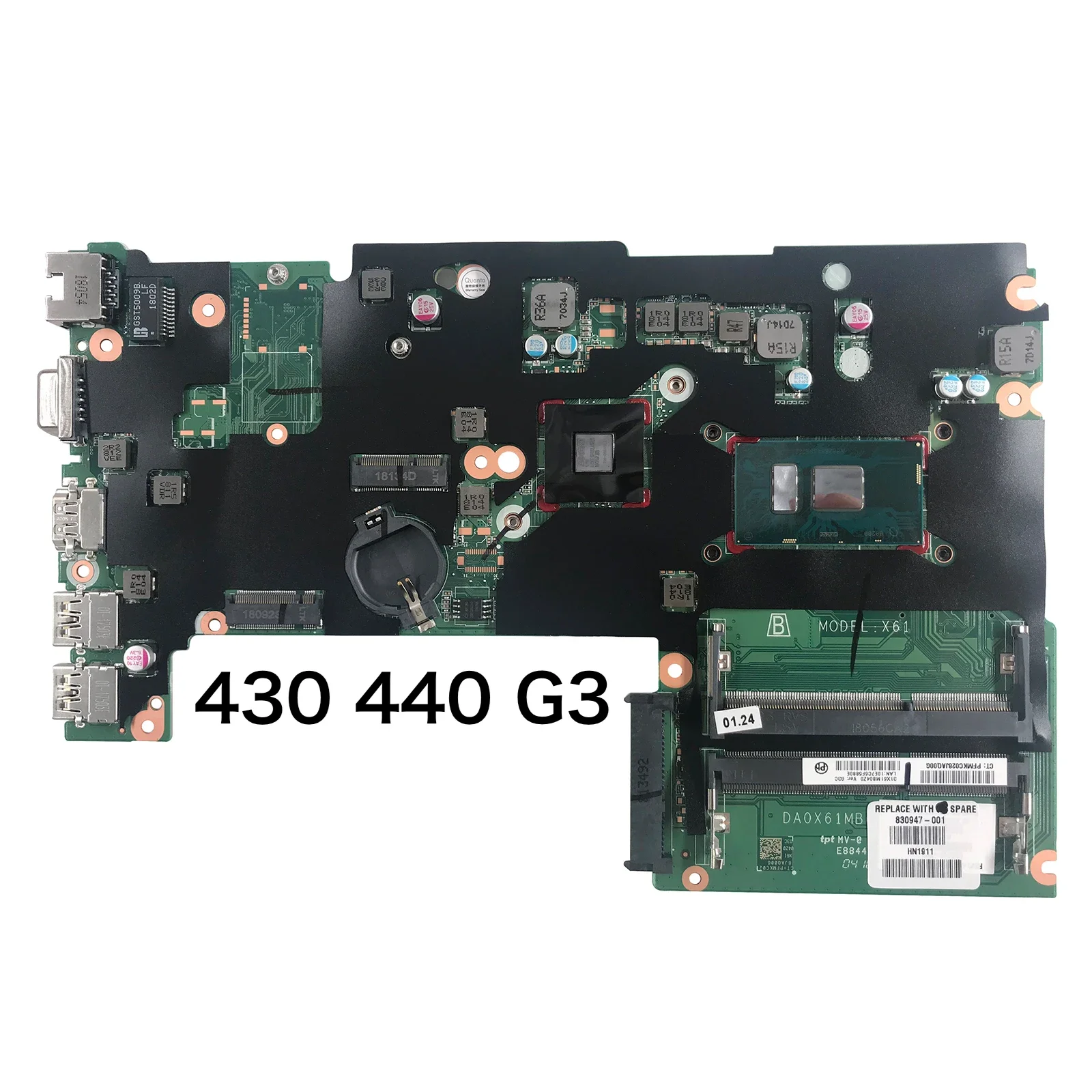 

For HP ProBook 430 440 G3 Laptop Motherboard DA0X61MB6G0 830947-001 830947-601 Mainboard 100%Tested OK Fully Work Free Shipping