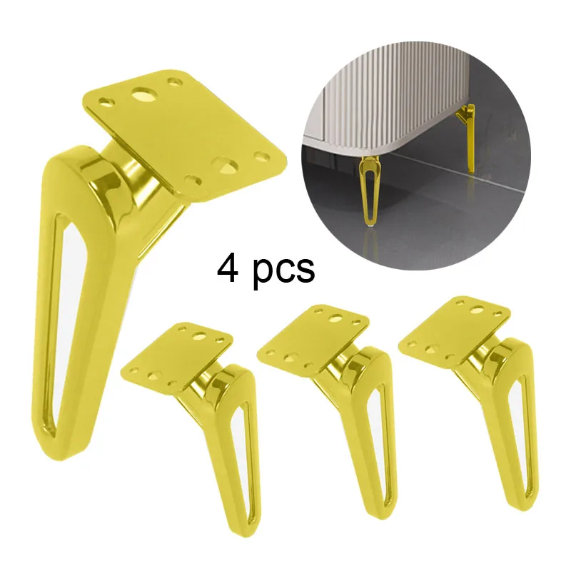 

4pcs Metal Legs Heavy Furniture Legs DIY Metal Legs Project Floor Protector for Coffee Cabinets Sofas Desk Chairs Nightstands