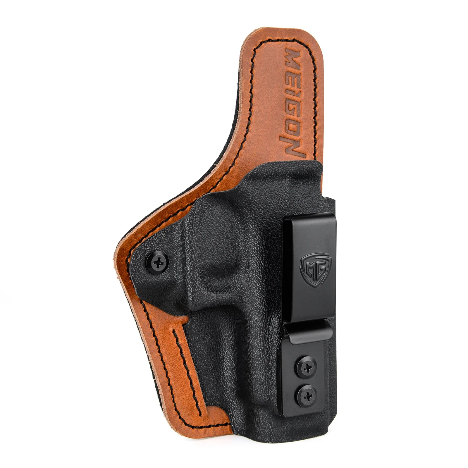 G43/G43X Holster with Comfort Pad Backer, IWB Kydex Leather Hybrid Holster for Glock 43 43X 48 NO Rail Internal Concealed Carry