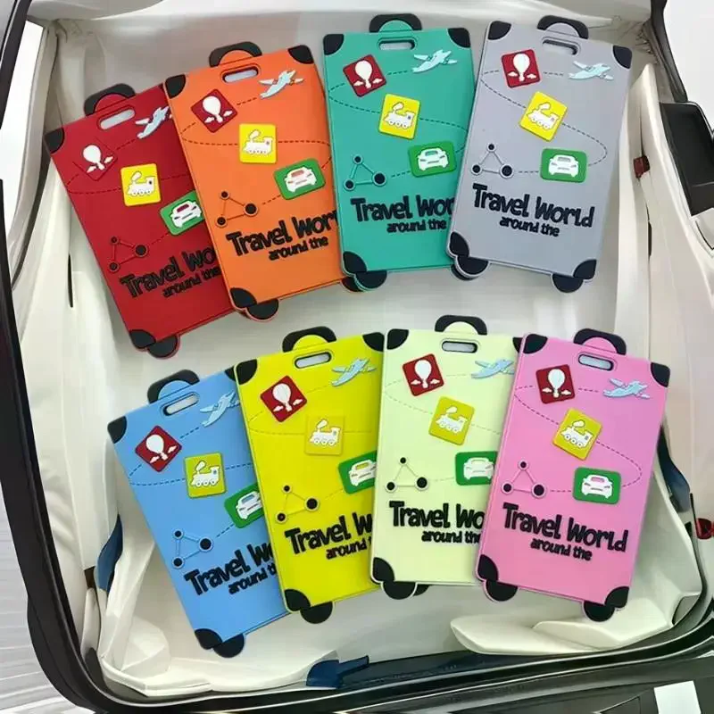 New Soft Rubber Luggage Tag Anti-lost Writing Logistics Identification Boarding Pass Suitcase Name Tag Silicone Luggage Tag
