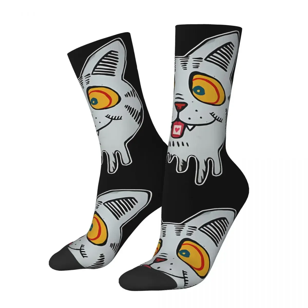 What Men's Socks Retro Harajuku T-The Nine Lives of Fritz the Cat Street Style Novelty Seamless Crew Sock