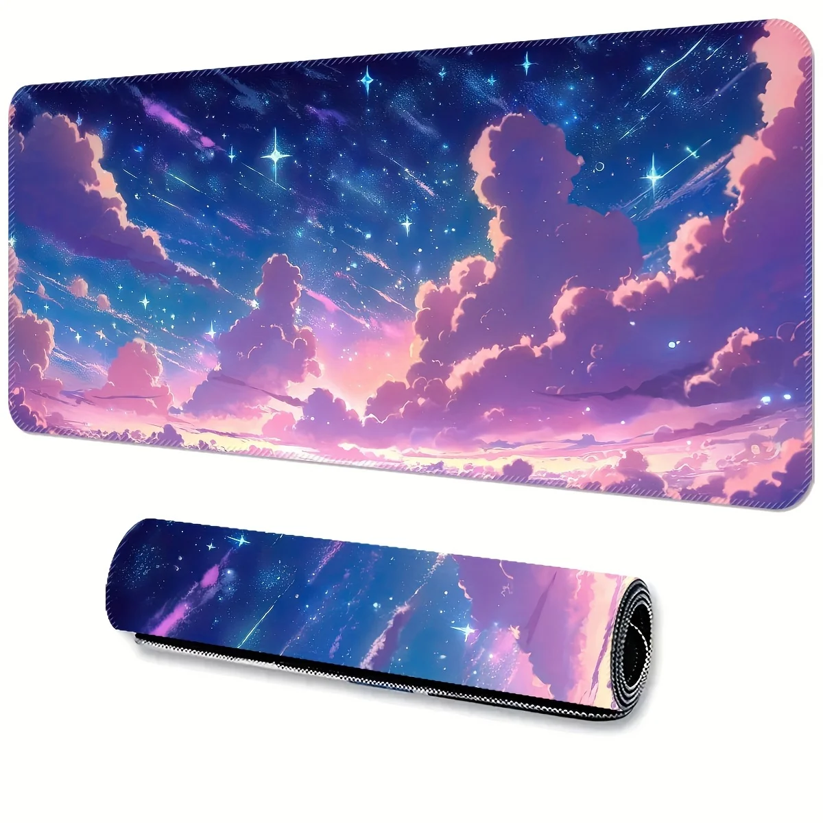 Large Gaming Mouse Pad 900x400x3MM Anime Colorful Sky Desk Mat Non-Slip Rubber Edges Daily Office Table Pads Desk Accessories