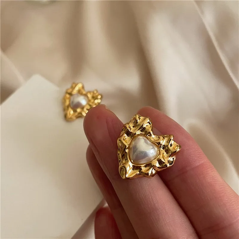 رومانسية التجاعيد الحب القلب لؤلؤ المياه العذبة الطبيعية 14K الذهب معبأ الإناث قلادة قلادة مجوهرات لا تتلاشى هدايا الزفاف #6