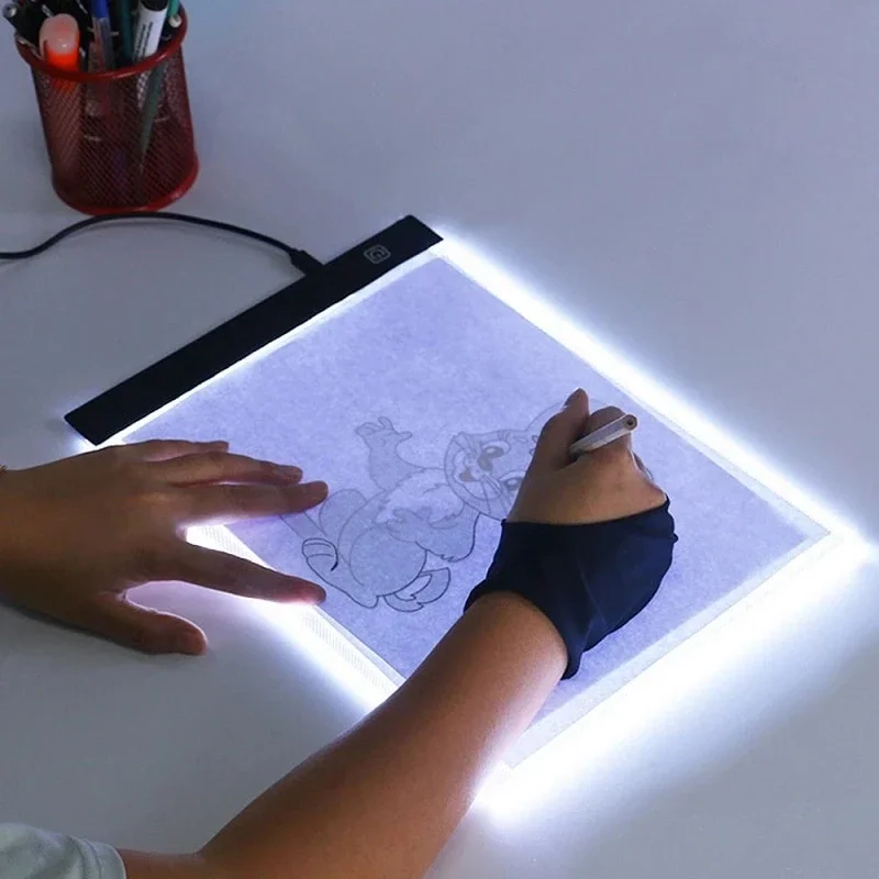 

LED Copying Table Children Drawing Board Transparent Copying Table Adjustable Brightness Night Light Notebook
