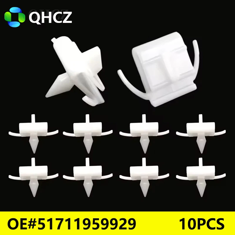 10 قطعة مشبك صب لوحة الروك لـ E30 E32 E34 OE # 51711938940 51711959929 ملحقات السيارة بمشبك جسم السيارة #2