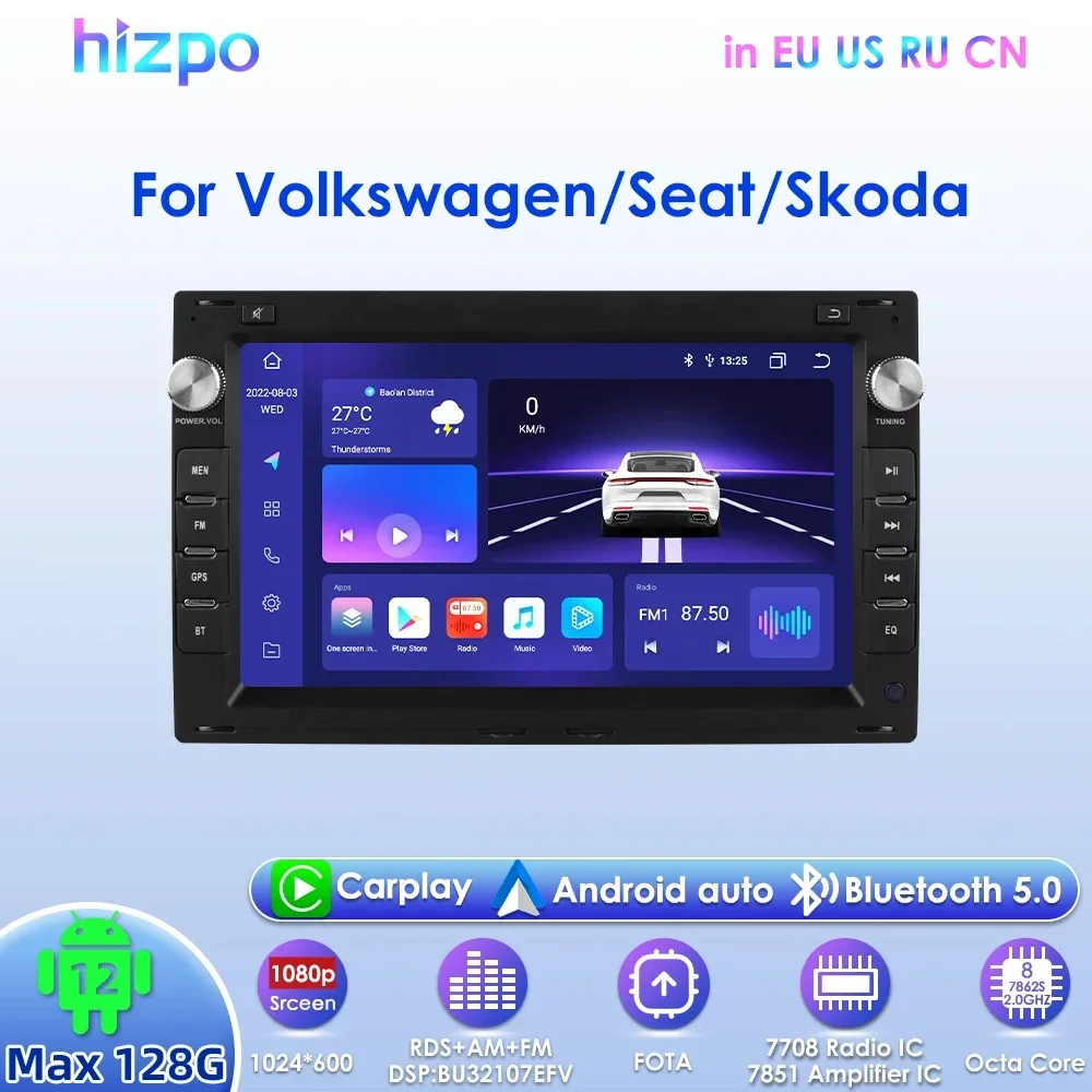 

7" Hizpo Android Car Radio for Volkswagen VW Passat B5 Jetta Bora Golf IV Transport T5 Octa Core UI7862 Headunit Auto CarPlay BT