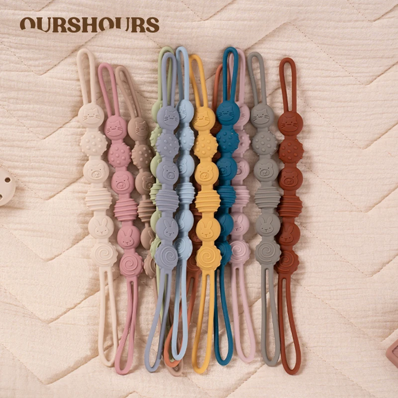

1 шт., силиконовая цепочка для детской соски, милый дизайн с животными, анти-потерянный ремешок для соски, игрушки для прорезывания зубов для младенцев, товары для новорожденных