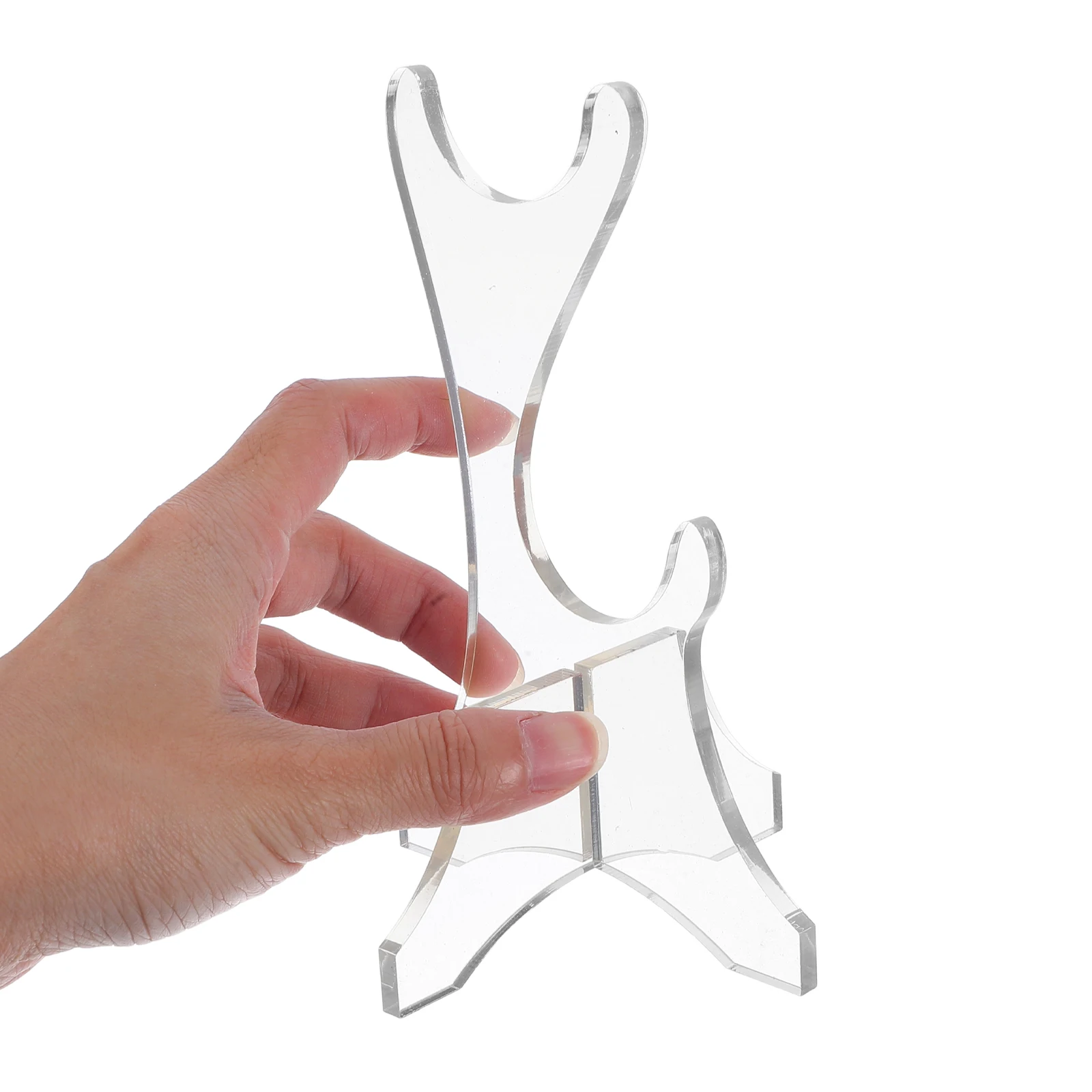 

2Pcs 2-Tier Acrylic Sword Stand Compact Display Holder for Desktop Tabletop Decorative Sword Rack Space Saving Design