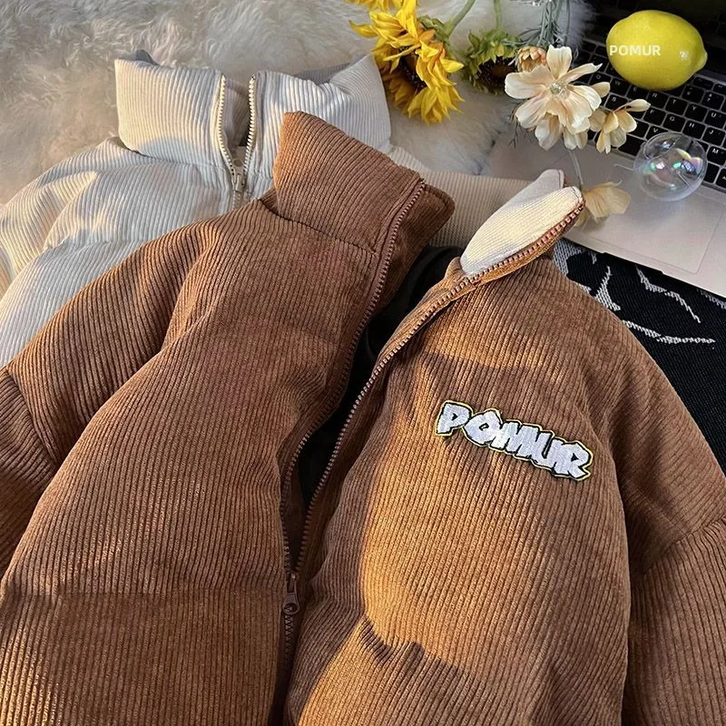 Trendy Casual Winter Workwear Jaet for Men Haome Sli Cotton Clothes New 2025 Youth Faion Warmth Insulated Zipper