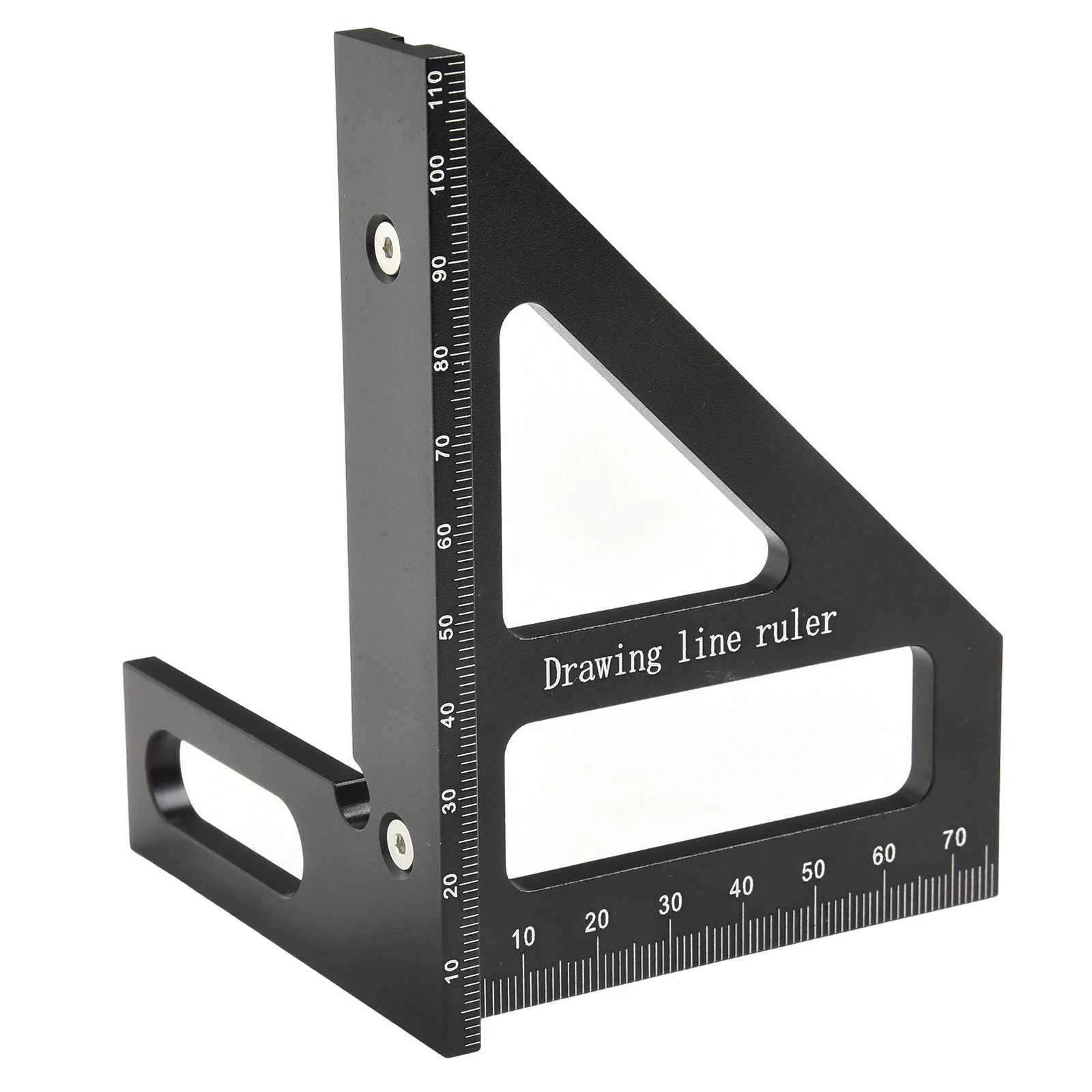 

Aluminum Angle Measuring Ruler Angle Ruler Black Woodworking Square DIY Measuring Instrument Accurate Measuring Tool