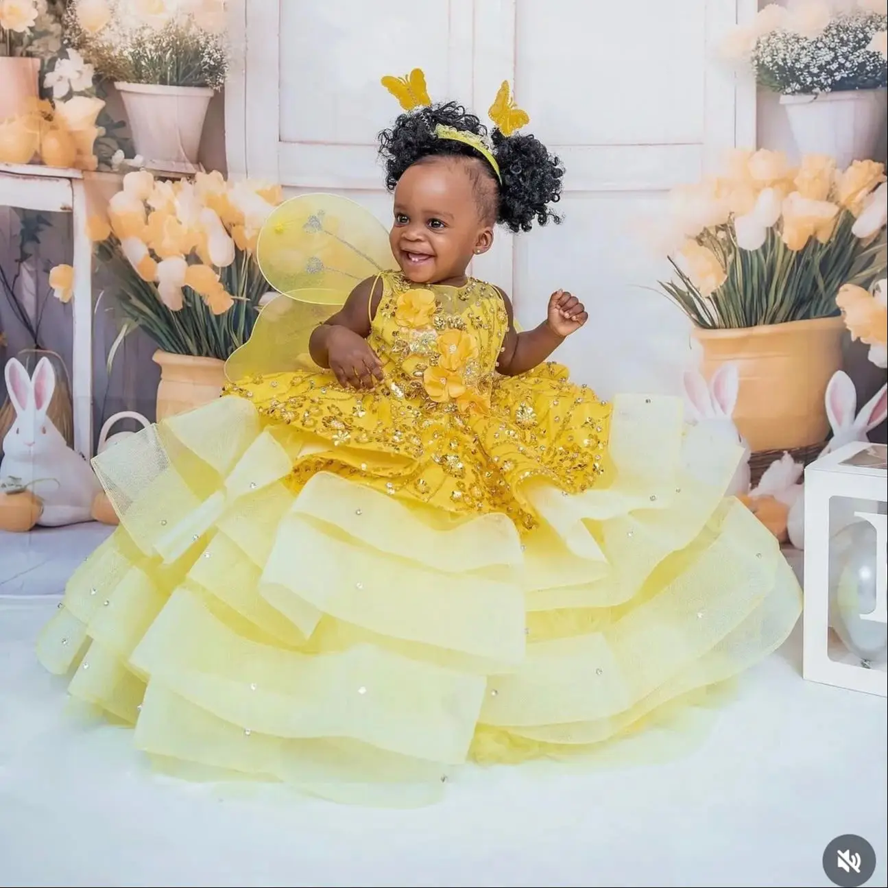 Litter princesa vestido de festa de aniversário amarelo vestido de baile crianças vestidos de meninas de flor para casamento crianças bebê menina photoshoot vestidos