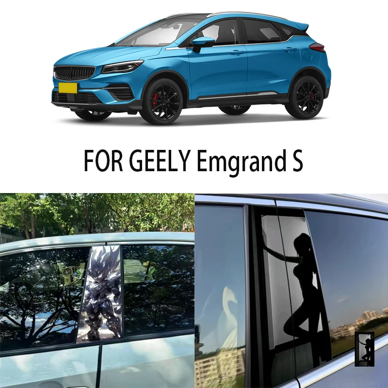 

Door Window Decoration Trims Pillar Posts Stickers Auto Styling For GEELY Emgrand S Car accessories