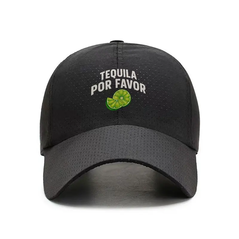 Tequila Por Favor Lime Quick Dry Baseball Cap for Men and Women Adjustable Sports Sun Hat