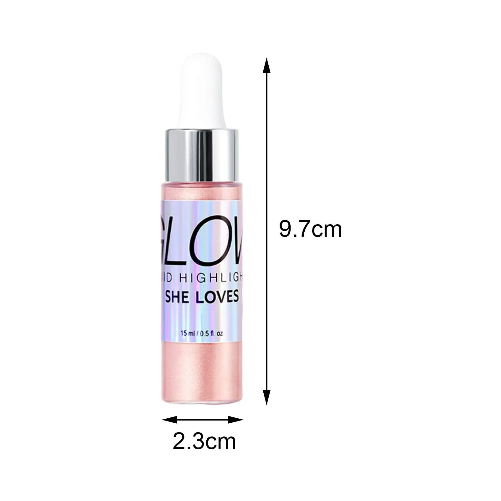 Surligneur liquide scintillant avec fond de teint, paillettes polyvalentes pour les contours du visage et du corps, facile à nettoyer